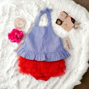 6/9 MONTHS Cat & Jack Matching 2 Piece Summer Outfit NWT